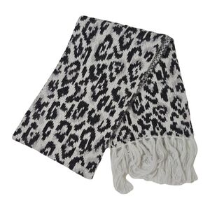 American Eagle Scarf Silver Shadow Leopard Print Animal Print Winter Cottagecore